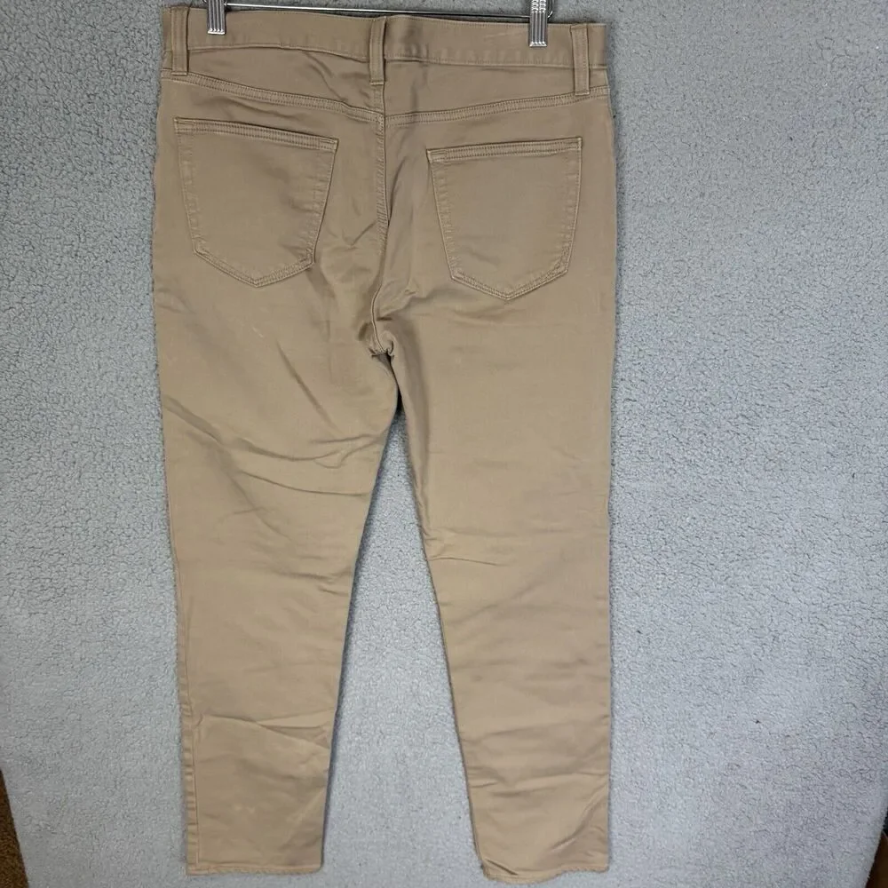 Banana Republic Pants Mens 34x32 Beige‎ Slim Fit Traveler Chino Straight Leg